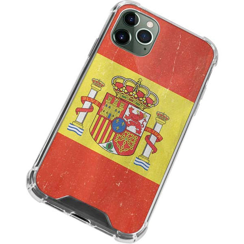 Spain Flag Distressed iPhone 12 Pro Max Clear Case